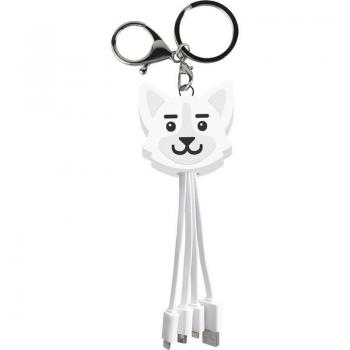 3 en 1 Multi Cable de Carga, Wondee Multi USB Cargador Cable Múltiples Micro USB Tipo C para Android e iOS Dog