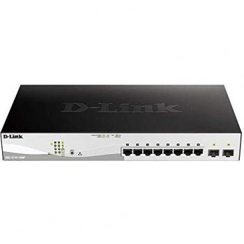 D Link DGS-1210-10MP 10-Port Gigabit Smart Managed PoE Switch with 2 Gigabit SFP Ports, 130 W Power Budget, Enhanced L2 Switching and Security
