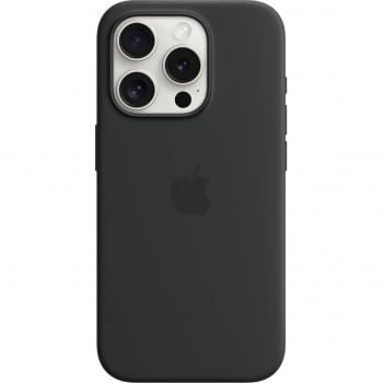 Apple Silicone Case with MagSafe for iPhone 15 Pro - Black