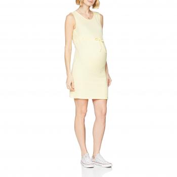 MAMALICIOUS Mlmalene S/l Short Jersey Dress V, Vestido para Mujer, Amarillo