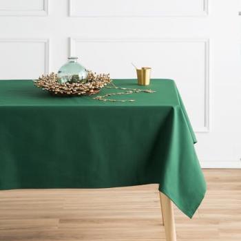 Mantel Antimanchas Liso Christmas Verde 100% Algodón 140X100