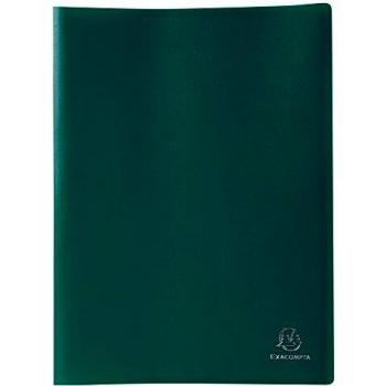 Exacompta 8513E - Carpeta de 10 fundas PVC, A4, color verde