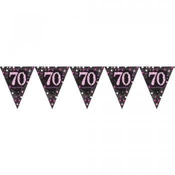 Amscan International – 9901740 4 m x 20 cm rosa celebración 70 plástico banderín banderines