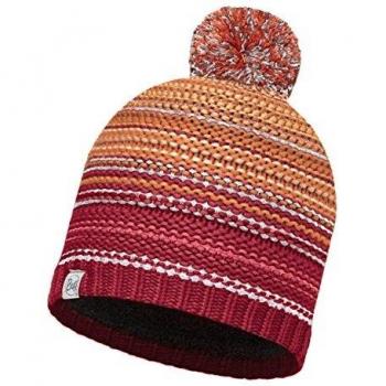 Original Buff - Knitted & Polar Hat Solid Unisex Adulto, talla unica, color Neper Red Samba/Grey Vigore
