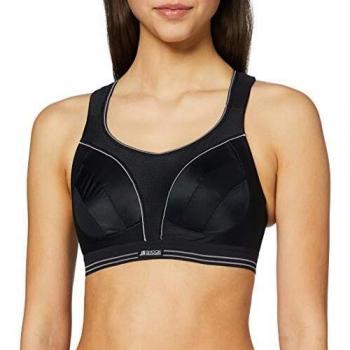 Shock Absorber Women's Ultimate Run Sports Bra - Black/Silver, Size 34A