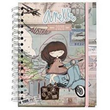 Agenda Anual 2020 Miquel Rius Anekke Trends - Vista Semanal, Tamaño 155*213mm, Papel de 100g/m2 con Adhesivos Decorativos y Cierre Seguro