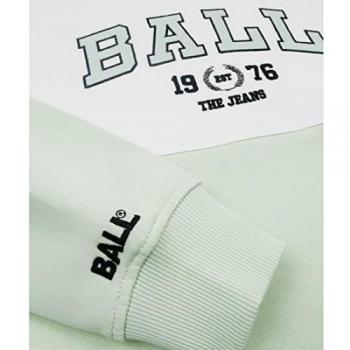 Mint Green Unisex XL Sweatshirt with Embroidered Logo - Ball J. Montana