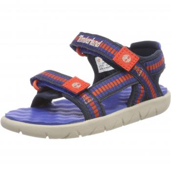 Timberland Perkins Row Webbing, Sandalias de Punta Descubierta Unisex Niños, Azul