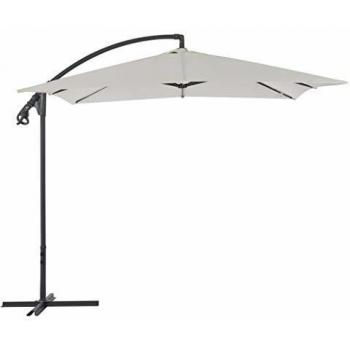 vidaXL Sombrilla Voladiza con Poste de Acero 250x250 cm Arena Parasol Patio