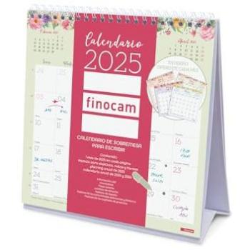Calendario de Sobremesa Finocam Design Multicolor Papel 19 x 19 cm 2025 Mes Vista Español