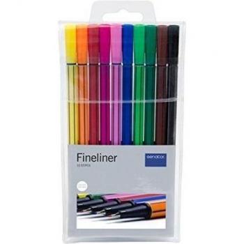 Senator S de 064270 V01001 Fineliner FL 9081, 10 unidades, grosor de trazo 0.4 mm, 10 colores