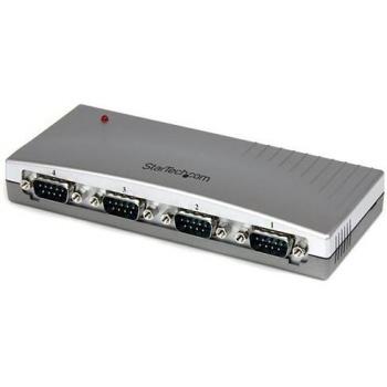 Hub Concentrador USB a 4 Puertos Serie RS232 - Ladrón Serie DB9 - Adaptador USB a Serie