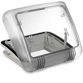Claraboya Dometic Micro Heki 28x28 cm con ventilación forzada y mosquitera sin oscuridad