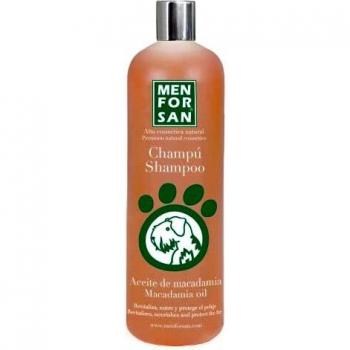 MENFORSAN Champú para Perros Aceite de Macadamia 1L, Nutre y abrillanta, Poder desenredante