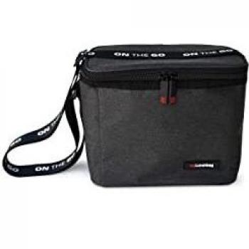 Iris Barcelona - On The Go Lunch Bag, Bolsa Térmica Porta Alimentos 23 x 14 x 17 cm 4 l Negro Jaspeado