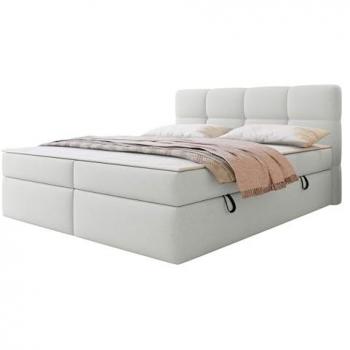 Cama Continental Beloit 117 Doble con Somieres y Tapiz, 160x200 cm, Color Marrón Claro, Dimensiones: 163x209x113 cm