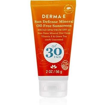 Derma E Antioxidant Oil-Free Sunscreen SPF 30 Face Lotion with Vitamin C and Green Tea 2 oz