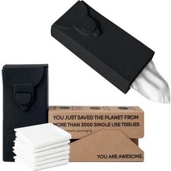 LastTissue® Pack de Pañuelos Reutilizables Orgánicos de LastObject - Pañuelos Ecológicos - Diseñado en Dinamarca - Toallitas Desmaquillantes Reutilizables de Algodón - Zero Waste