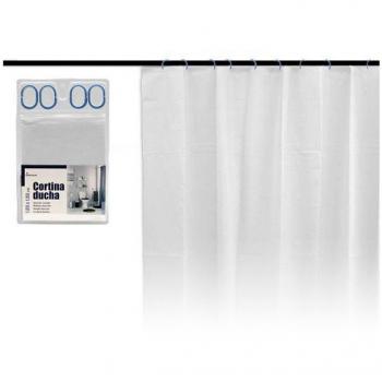 Cortina de Ducha Blanca con Anillas 180 cm