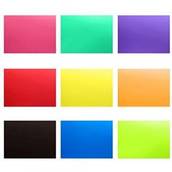 Neewer 9 Pieces Flash Lighting Gel Filter Kit with 9 12x8.3 inches Transparent Color Correction Lighting Film Plastic Sheets