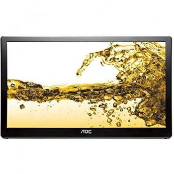 AOC E1659FWU 15.6 inch Widescreen LED Monitor - Glossy Black