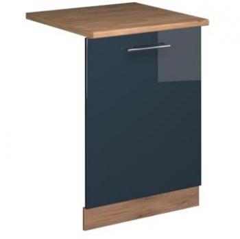 Panel Frontal para Lavavajillas Fame-Line, 60 cm, Azul Oscuro Brillante con Acabado en Roble