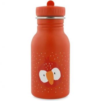 Botella de agua Loro 350 ml Trixie-Baby, cantimplora para bebés, color rojo, capacidad de 350 ml