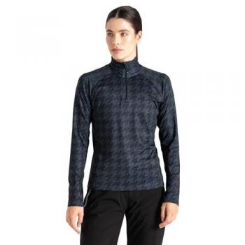 Dare 2b Women's Divulge Lightweight Core Stretch Midlayer - Quick-Drying Black Dogtooth Print, Size 16
