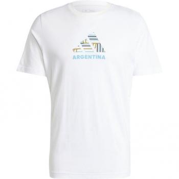 Camiseta de fútbol adidas Argentina Fan Graphic para hombre, color blanco, talla L