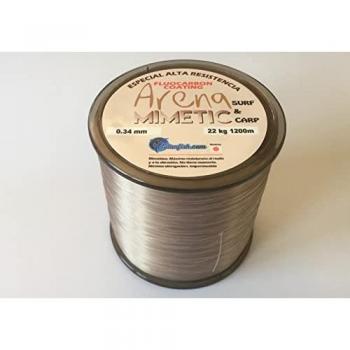 Línea de pesca monofilamento transparente Estanfish Arena 1200 M 0.34 mm 22 kg para surfcasting y carpfishing