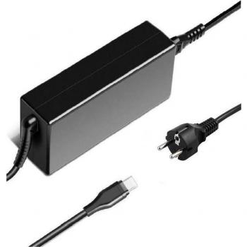 Cargador USB-C Compacto y Seguro de 45W para Dispositivos Móviles, Negro, Corriente Alterna, Interior