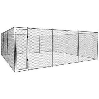 vidaXL Outdoor Dog Kennel Galvanised Steel 570x570x185 cm