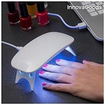 InnovaGoods Mini Lámpara Led UV para Uñas - 1 Unidad
