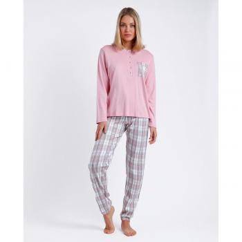 Pijama de mujer largo en tejido de punto