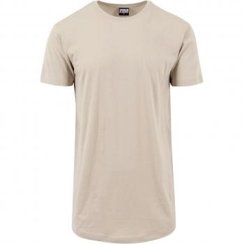 Camiseta Urban Classics Shaped Long Beige Claro para Hombre - 100% Algodón, Casual, Corto, Cuello Redondo