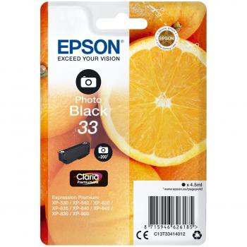 Epson 33 Claria Premium Photo Black Ink Cartridge (C13T33414012)