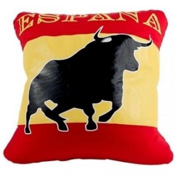 Cojín Bandera de España con Toro 30 x 30 cm