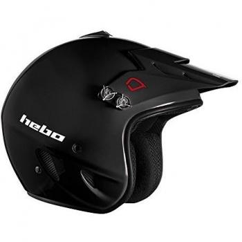 Hebo HC1100NXL Trial Zone Policarbonato Casco, Negro, XL