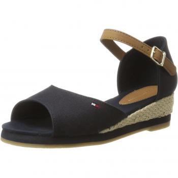 Tommy Hilfiger K3285ristin 5c1, Sandalias con Cuña para Niñas, Azul