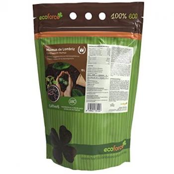 Humus de Lombriz Ecológico 12L - Abono Universal Orgánico 100% Natural para Plantas, Huerto y Jardín