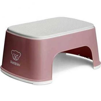 BABYBJÖRN Taburete para Niños, Rosa pastel/Blanco