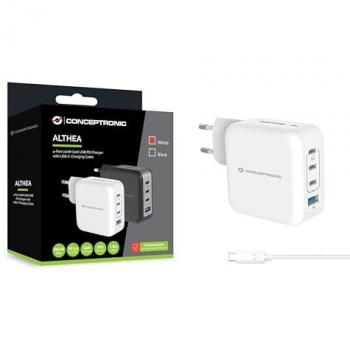 Cargador de Pared Conceptronic Althea 18W 100W + Cable USB Tipo C Blanco