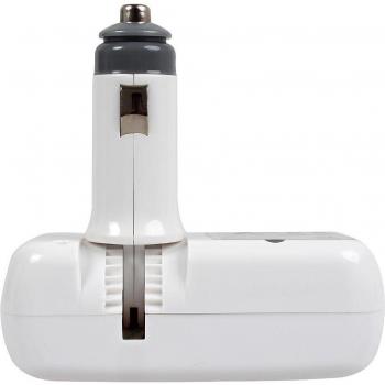 Cargador de Coche 12-24V con Doble USB 3.1A y Adaptador de 2 Tomas
