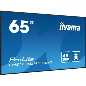 Monitor Iiyama 65 UHD 3840x2160 IPS, Haze 25%, 500 cd/m², Modo Landscape y Portrait, Signal Failover, Altavoces 2x10W