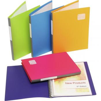 Marbig Professional Series Refillable Display Book A4 20 Pocket Assorted Pack of 12