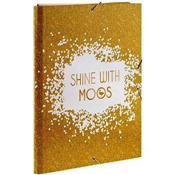 Safta Carpeta Folio Moos Gold Oficial Con 3 Solapas 260x365mm