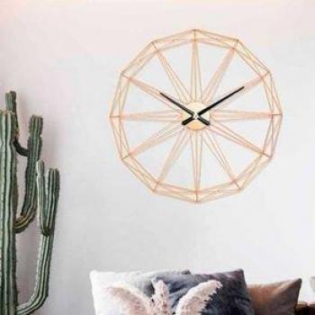 Reloj de Pared Moderno Dorado Thinia Home Ø80cm