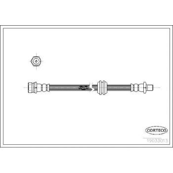 Latiguillo de freno CORTECO 19033013 - Manguera de freno, fabricada en materiales de alta calidad, resistencia a la presión y temperaturas extremas, compatible con diversos modelos de vehículos, fácil instalación