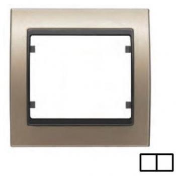 Marco 2 elementos horizontal en zamak serie Mega en bronce niebla Cosso - Modelo exclusivo BJC