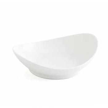 Bandeja de Aperitivos Quid Gastro Fun Cerámica Blanca 14 x 11 cm (12 Unidades)